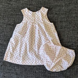 Jacadi Baby Girls' dress with diaper cover